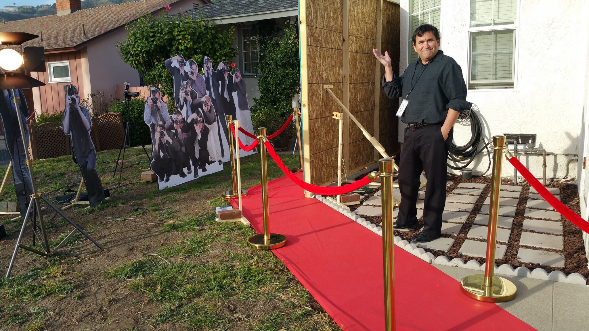 Lily and I walking down the Red Carpet